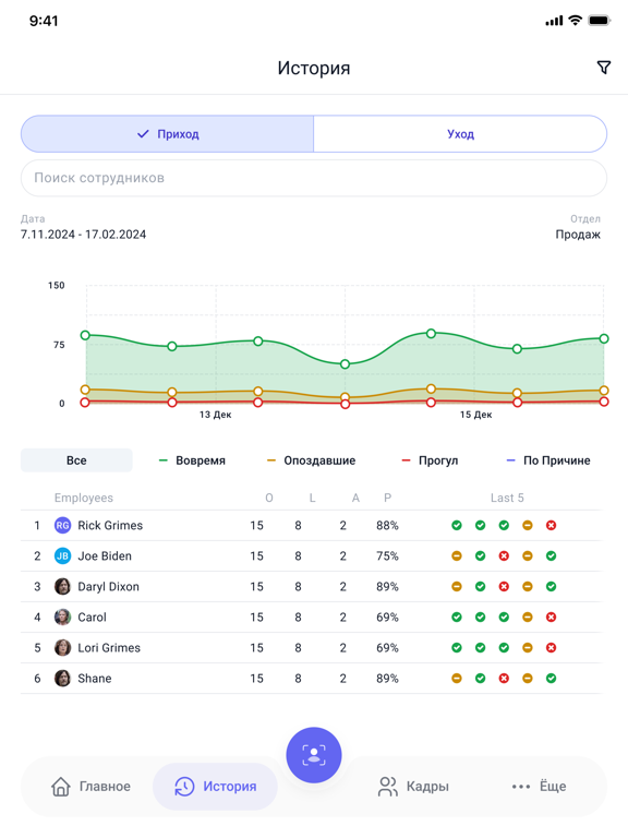 Attandance iPad screenshot 8 - Book app