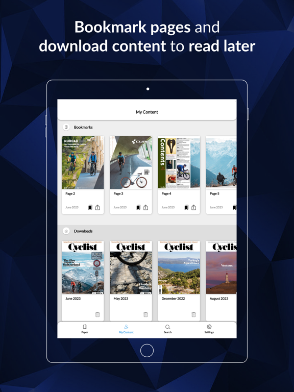 Cyclist iPad app afbeelding 4