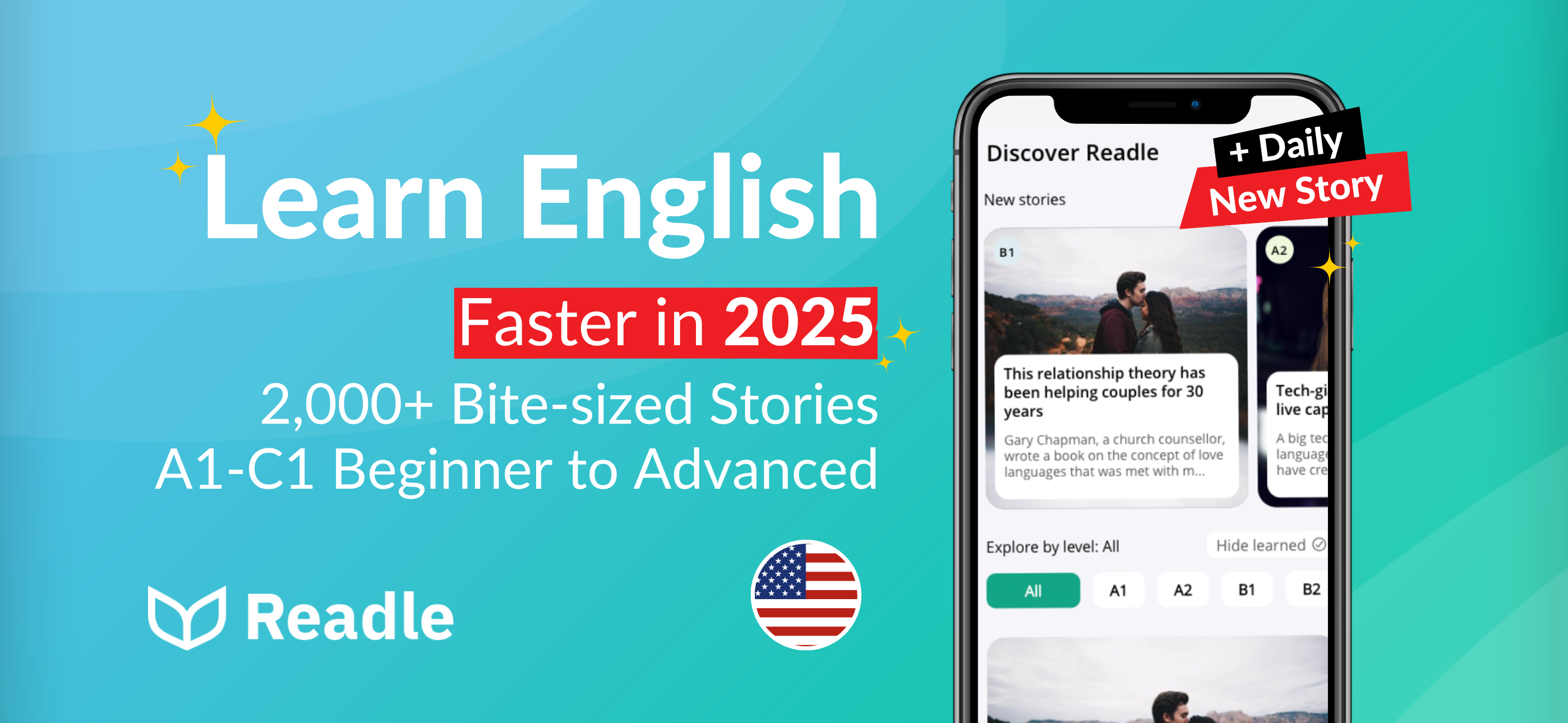 Learn English: News by Readle