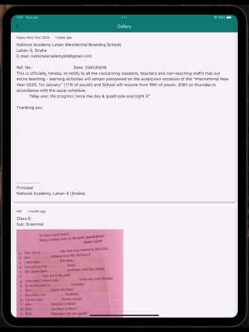 National Academy iPad screenshot