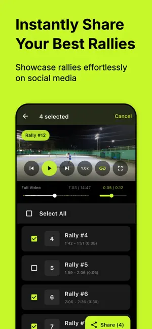 PerfectSwing: Rally Highlights iPhone screenshot 2