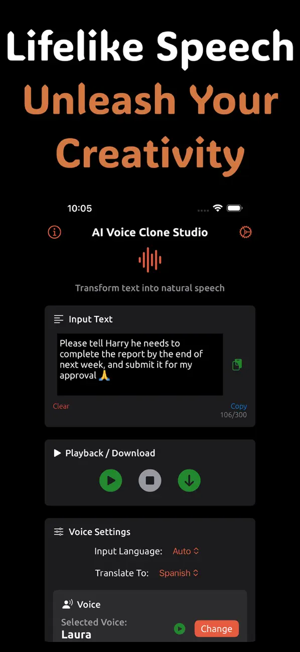 Screenshot #2 pour AI Voice Clone Studio