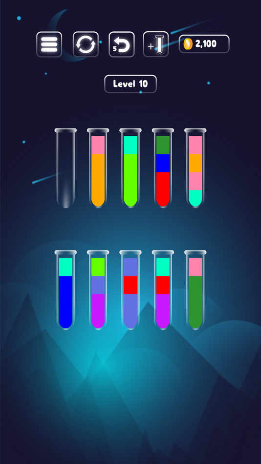 #1. Magic Sort : Color Sort Puzzle (iOS) By: Manitoo Games