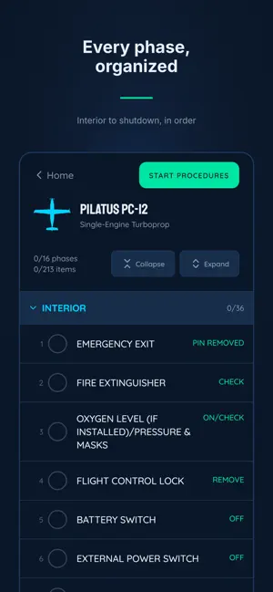 Pilot Procedures screenshot 2