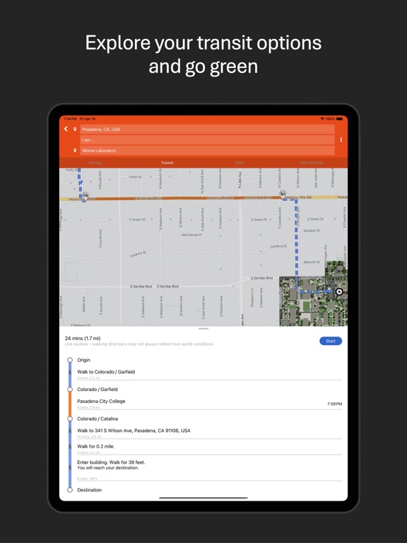 Caltech iPad screenshot 6 - Navigation app