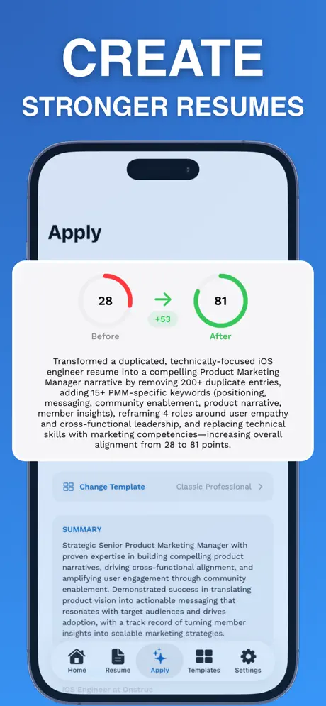 Resume Builder AI Pro AI 简历应用截图