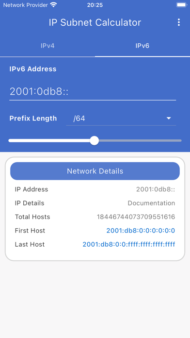 IP Subnet Calculator - IPv4/v6 Screenshot