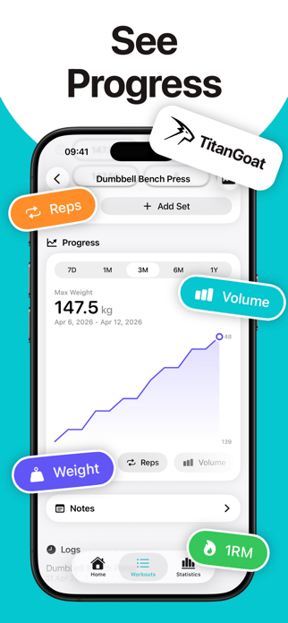 Gym Workout Tracker: TitanGoat Screenshot 3 of 7