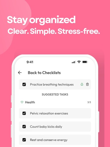 NOLU: Pregnancy Checklist iPad screenshot