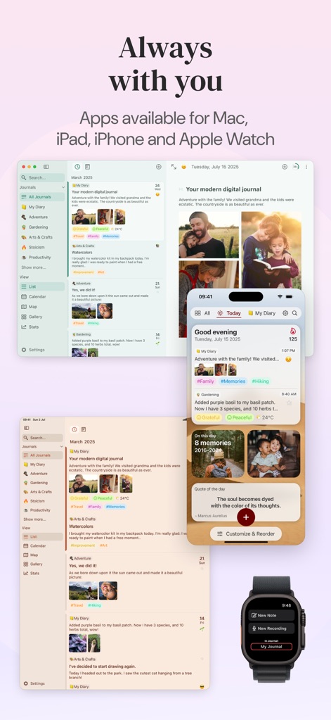 Diarly: Diary, Private Journal - diarly-cross-device-sync-apple-ecosystem