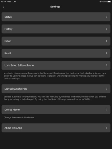 Enerdrive ePRO iPad screenshot