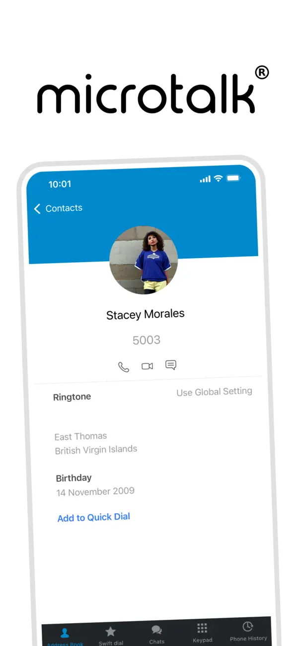 Screenshot #1 pour Microtalk Softphone
