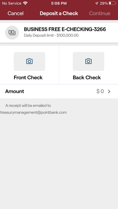 PointBank Mobile Banking Screenshot
