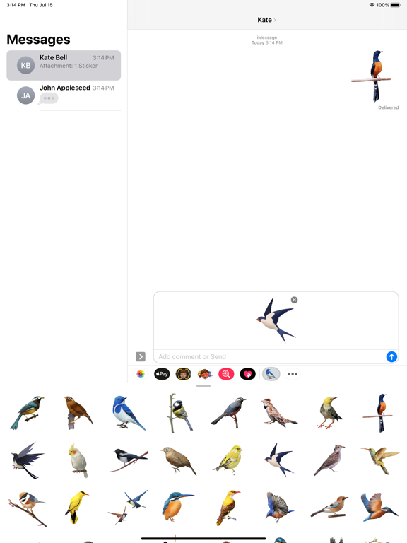 Screenshot #4 pour Bird Life Stickers