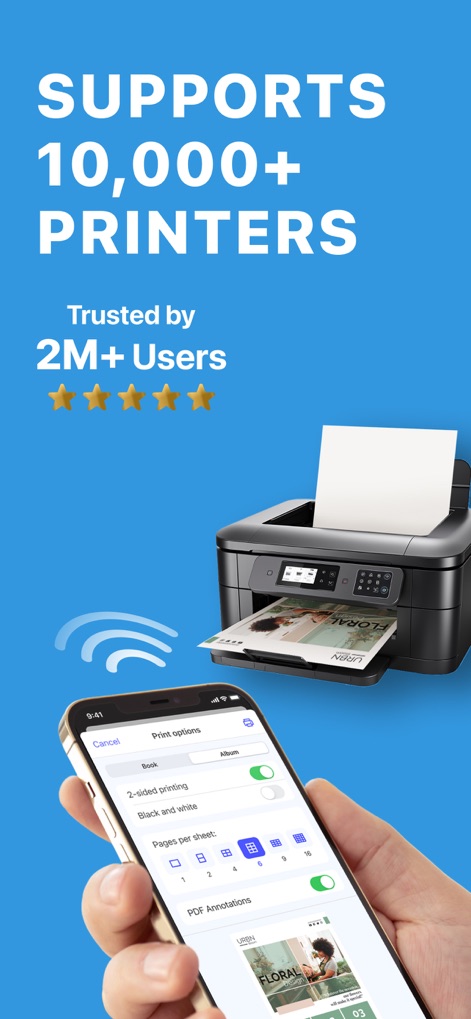 Printer App: Smart Print - Esta herramienta destaca por su amplia compatibilidad con más de 10,000 impresoras y la confianza de más de 2 millones de usuarios, quienes se benefician de una impresión móvil sin esfuerzo.