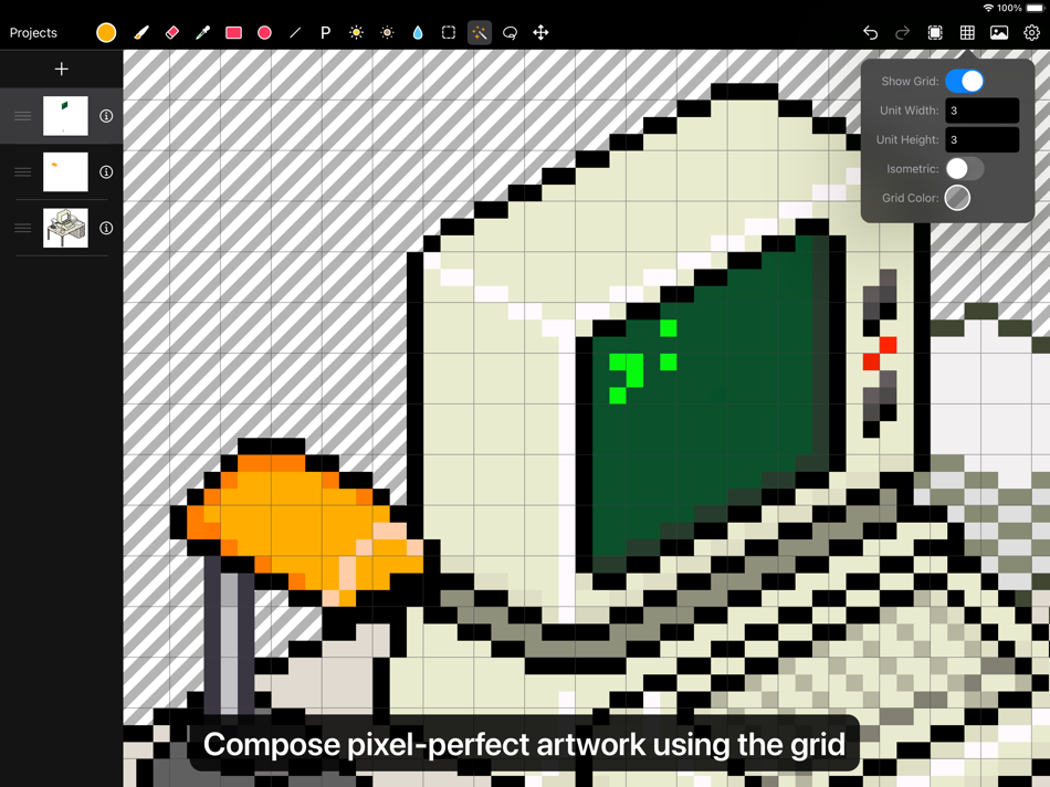 #4. Pixen - pixel art editor (iOS) Podle: Furnace Creek Software LLC