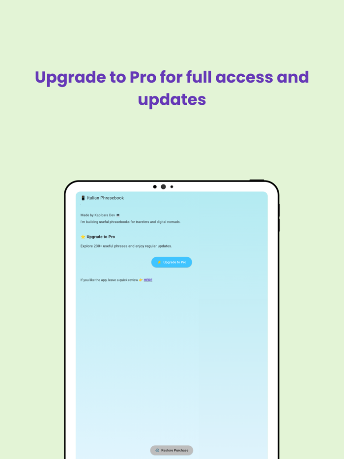 Italian Phrasebook for Travel