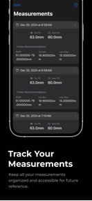 pupillary distance measure AR screenshot