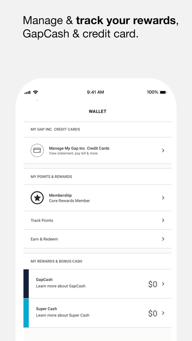 Gap: Apparel, denim and more Screenshot