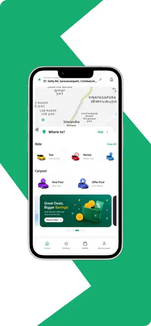 RydeX - Taxi + Carpool screenshot 1