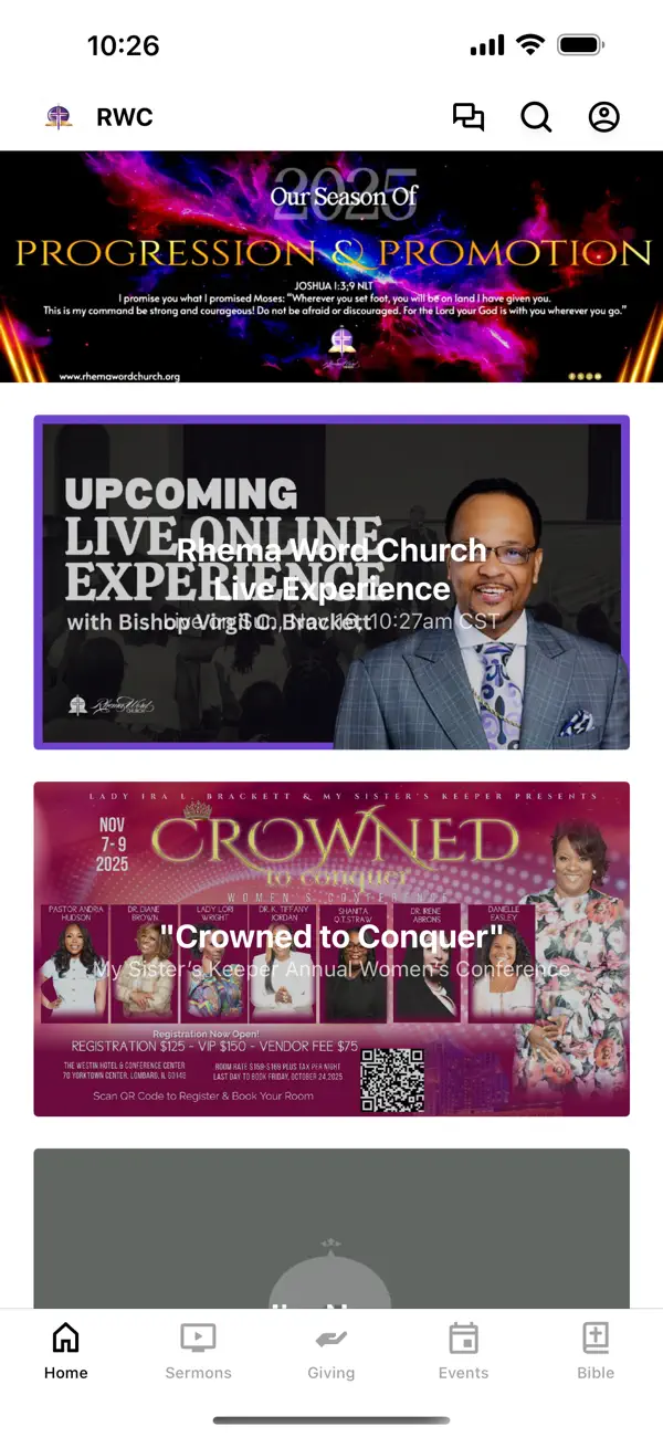 Screenshot #1 pour Rhema Word Church