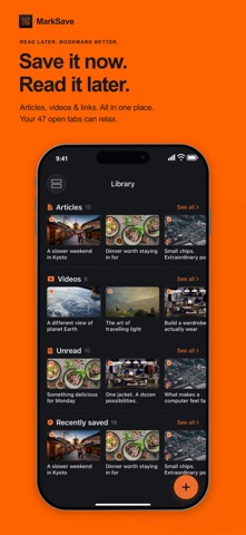 Read Later Bookmarks: MarkSave Screenshot 1 of 8