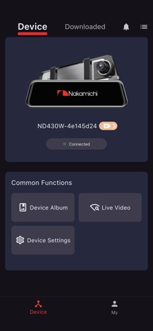 Nakamichi Dashcam screenshot