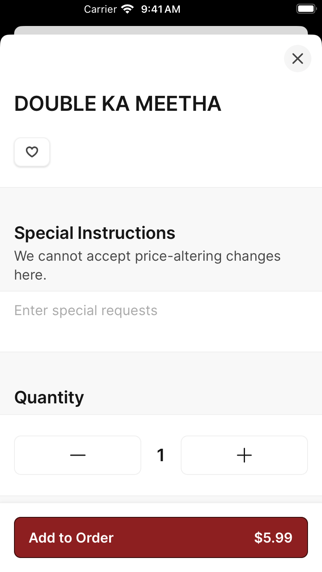 Indian 5 Stars Restaurant iPhone screenshot 3 - Food & Drink app