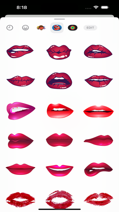 Sexy Lip Kiss Sticker set Screenshot