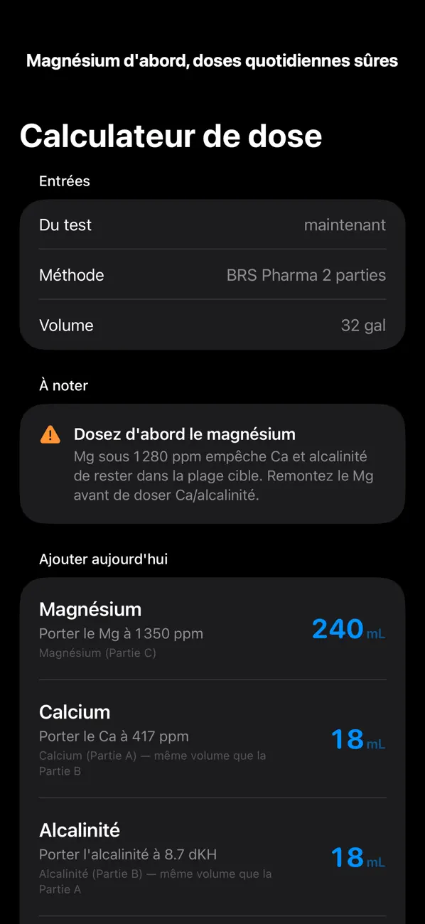 Screenshot #2 pour Reef : Chimie d'aquarium