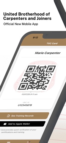 UBC Member Portal App iPhone screenshot