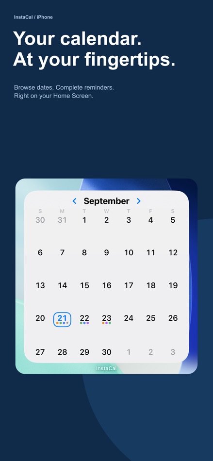 #2. Menu Bar Calendar: InstaCal (iOS) Od: Higher Bar, LLC