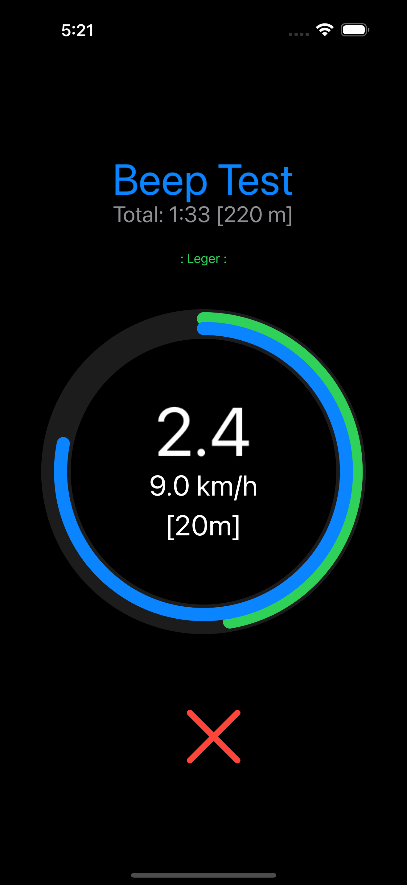Beep Test Leger