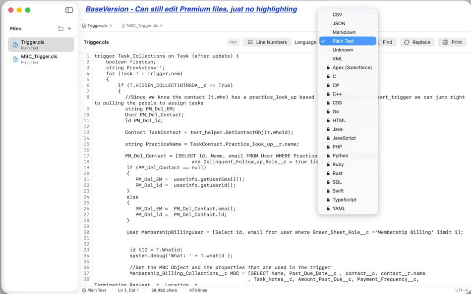 #1. Clarity Code Edit (macOS) Tekijänä: John Bretcher