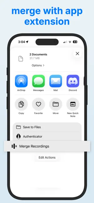 Merge Voice Memos screenshot 2