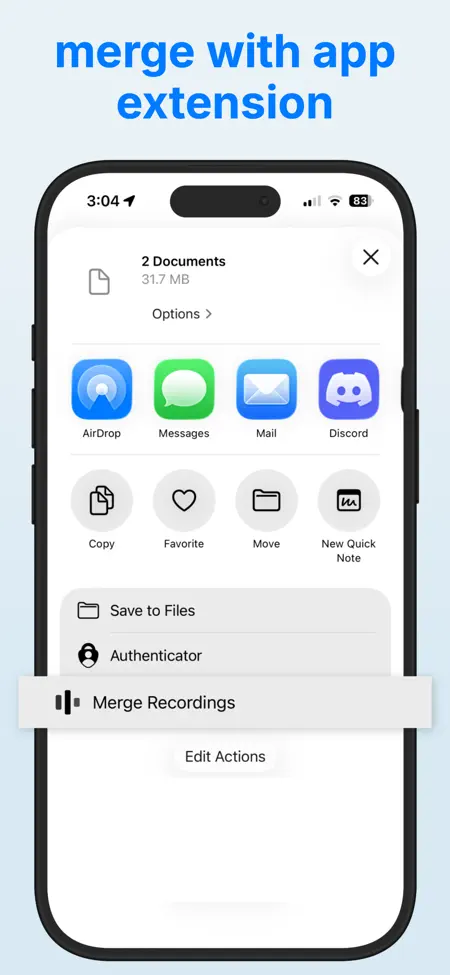 Merge Voice Memos on iPhone — screenshot 2 of 4