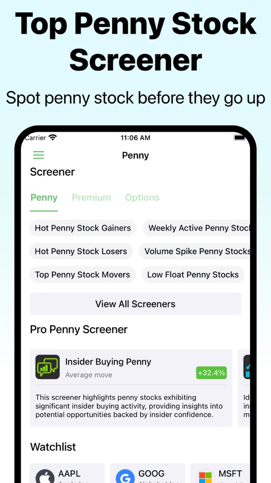 #2. Penny Stocks Screener: AI Scan (iOS) 由: SAGAMILL PTE. LTD.