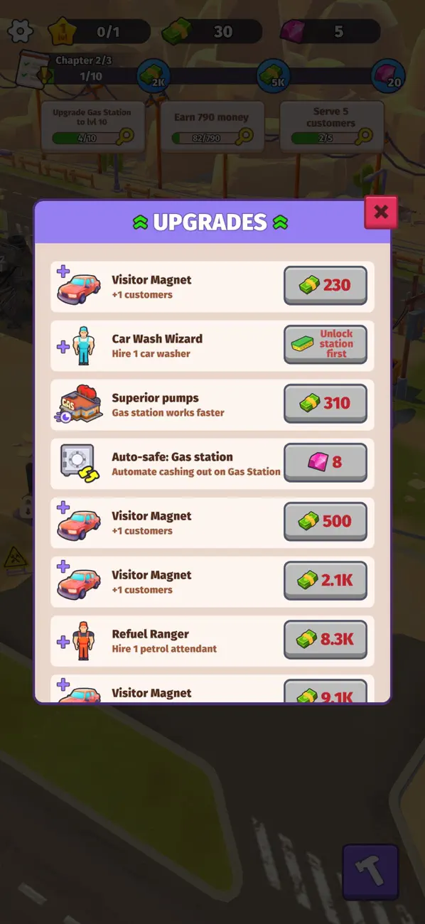 Roadside Empire: Gas station iOS Mod IPA screenshot 4 - iOS game interface