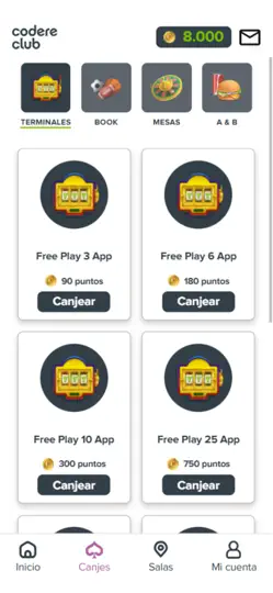 Captura de pantalla de Codere Club AR en iPhone 2