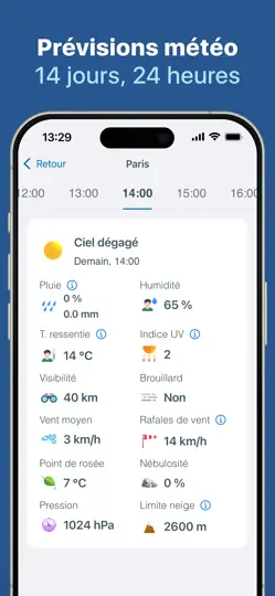Capture d'écran de Météo - Meteored France sur iPhone 3
