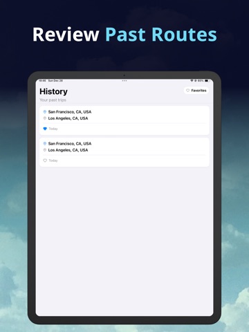 Drive Weather Forecast Travero iPad screenshot