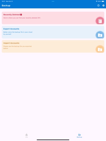 Authenticator: 2FA & Passkey iPad screenshot