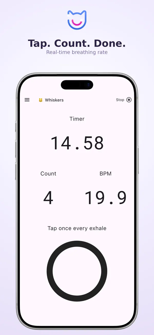 Screenshot #1 pour Breaths Per Minute