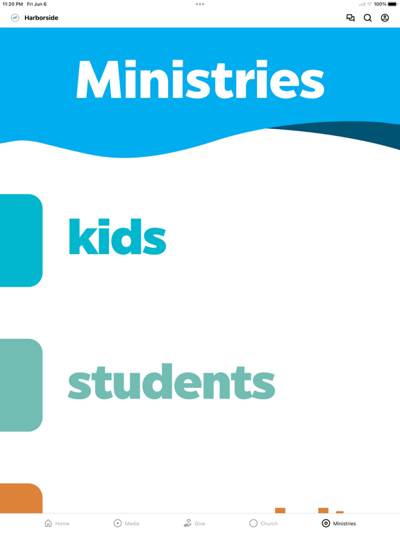 Harborside Christian Church iPad screenshot 4 - Education app
