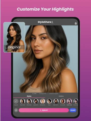 StyleShare: Hair Color Changer iPad screenshot
