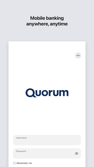 Screenshot #1 pour Quorum Mobile Banking
