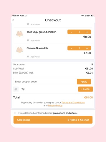 Pablos - Mexican & Indian iPad screenshot