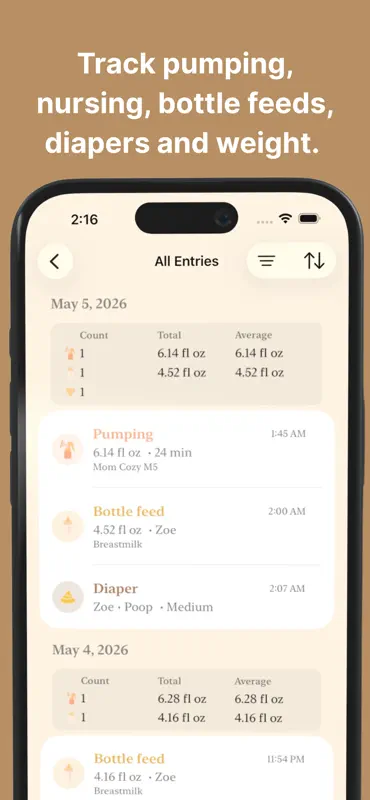 Milk Diary®: Baby Feeding screenshot 3 of 9