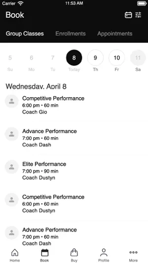 MooreSports Performance screenshot 2