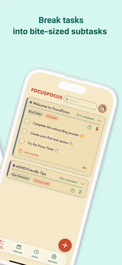 Focus Pocus – ADHD Companion screenshot 2